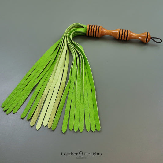 Soft Lime Green Leather Flogger