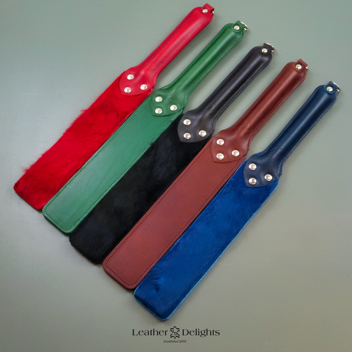 Leather Rabit Punishment Paddle - Leather & Rabbit Fur – Leather Delights