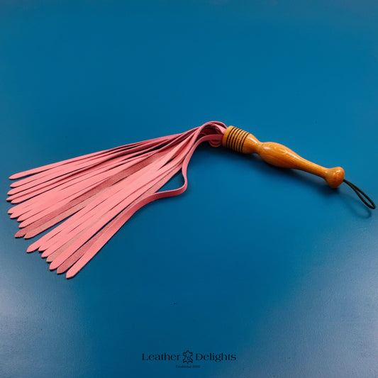 Soft Baby Pink Leather Flogger