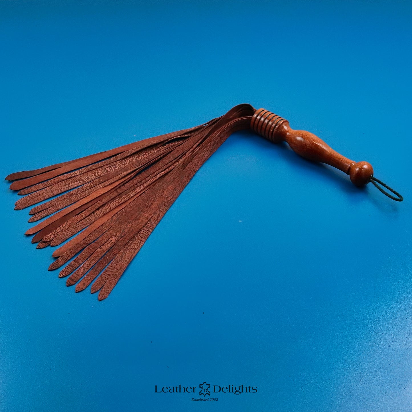 Soft Textured Brown Leather Flogger
