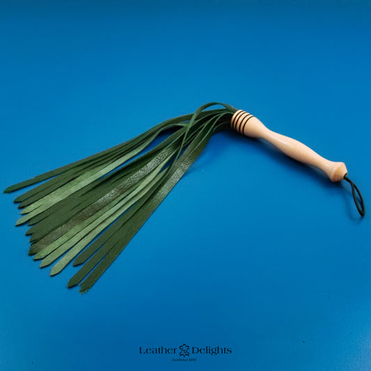 Soft Green Leather Flogger