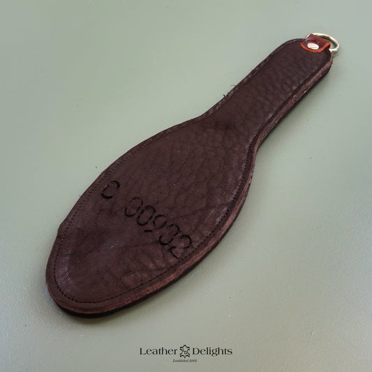 Shoe Sole - Soft Brown Buffalo Leather & Dimpled Rubber