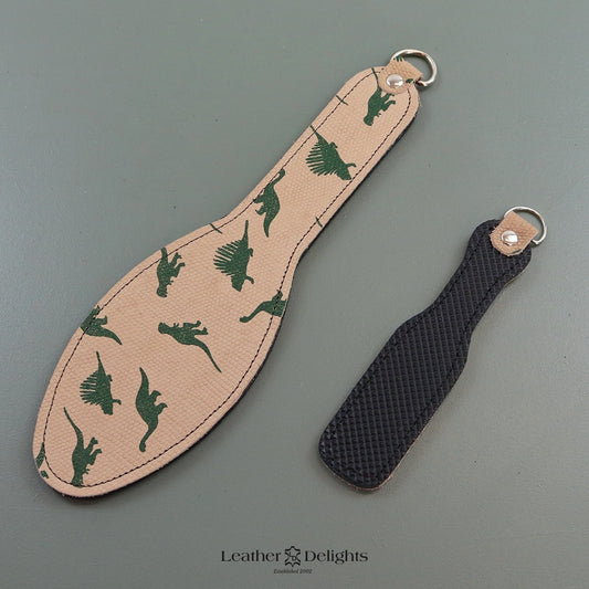 Shoe Sole - Dinosaur Print Leather & Dimpled Rubber