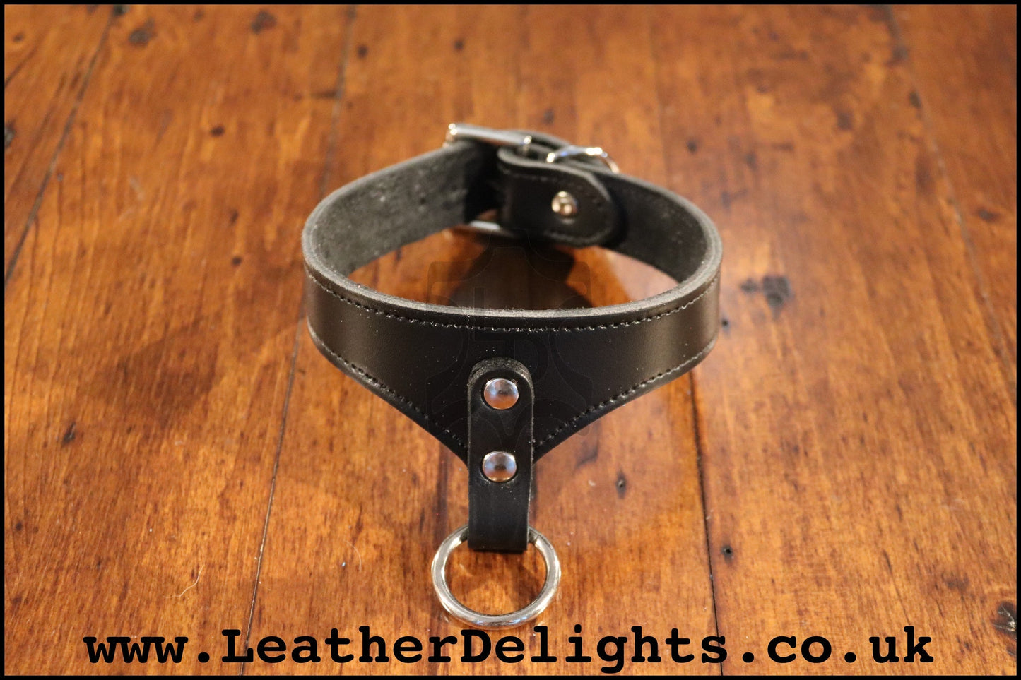 1" Wide Collar with Dropped Welded O Ring - Leather Delights