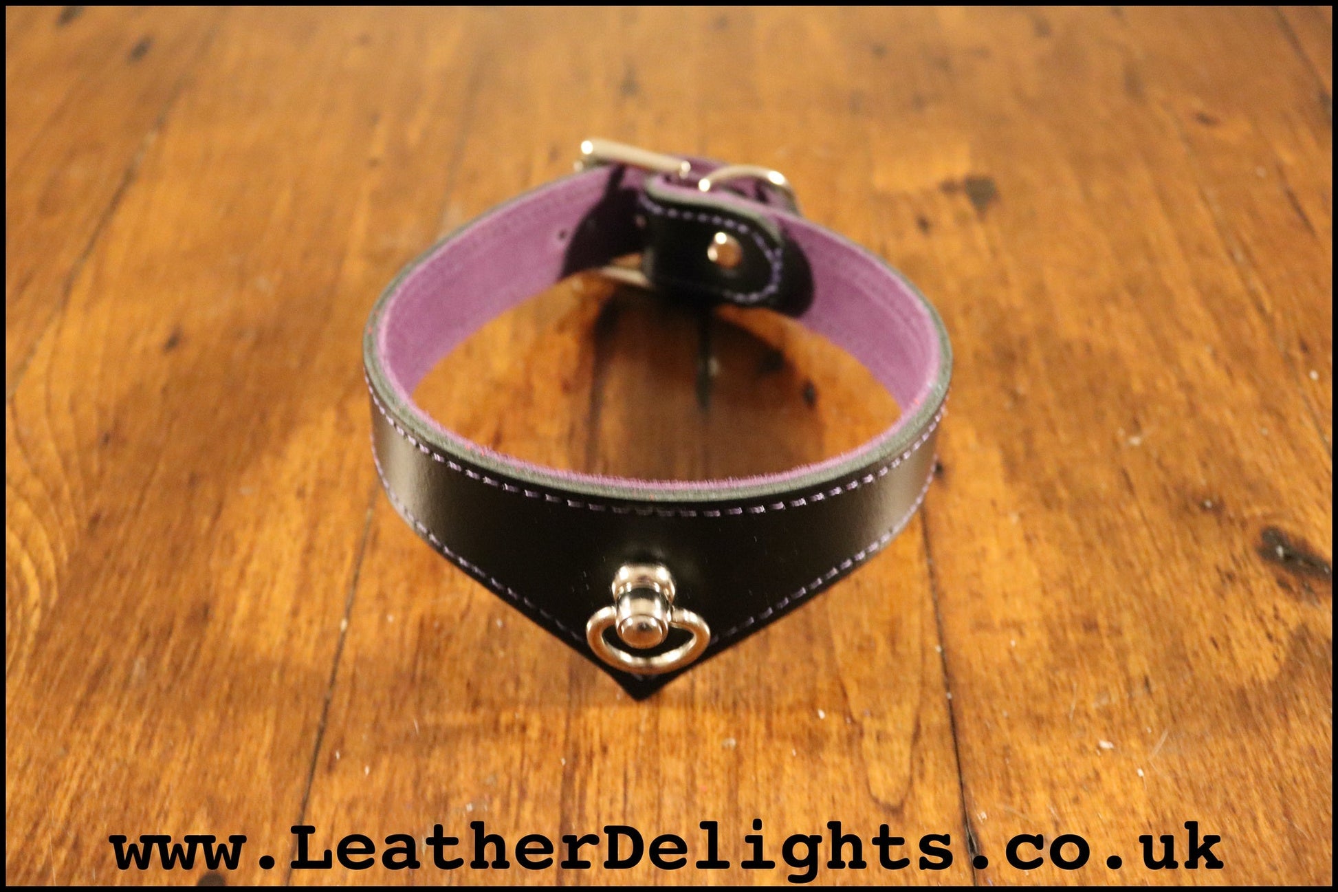 1" Wide Collar with Swivel Ring - Leather Delights