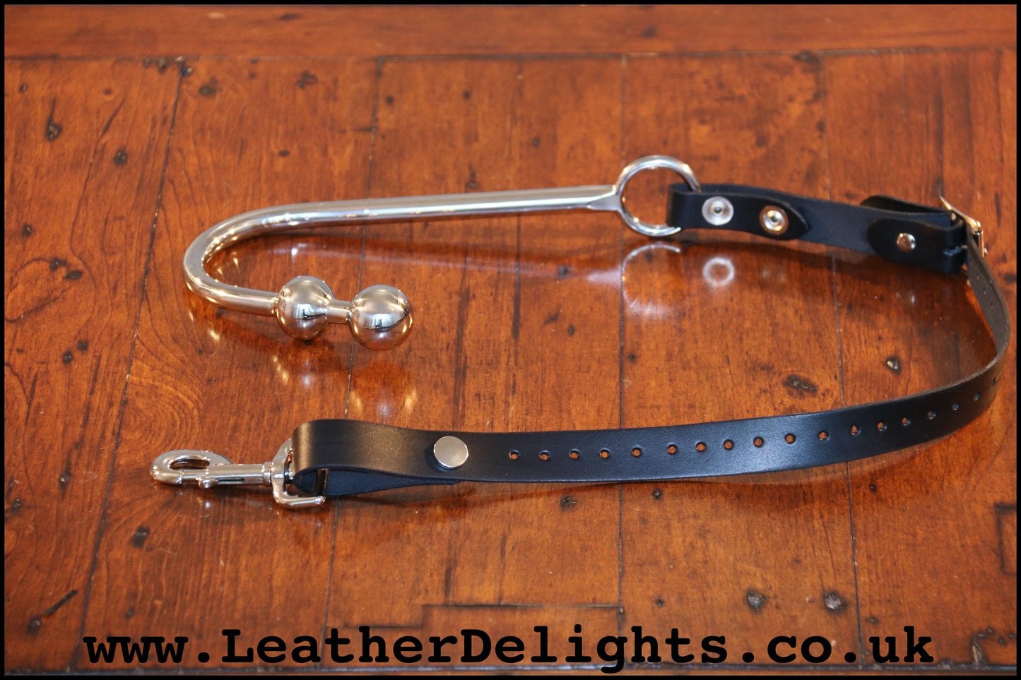 Double Ball Anal Hook with Strap - Leather Delights