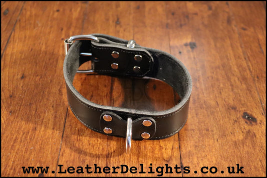 Heavy Duty Collar with Welded D Ring - Leather Delights