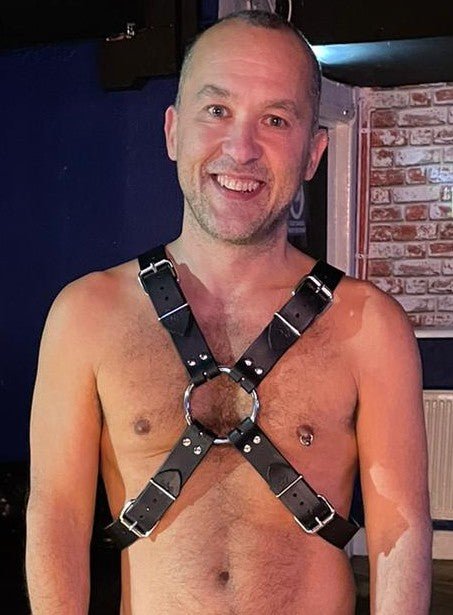 Mens Cross Chest Harness - Leather Delights